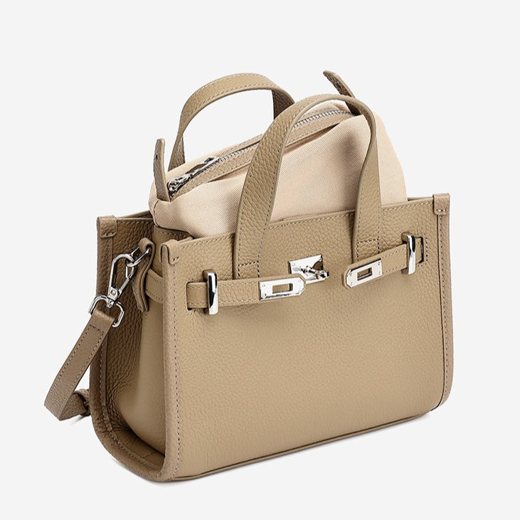 Bolsa Kelly Minimalista em Couro Texturizado - imagem 59