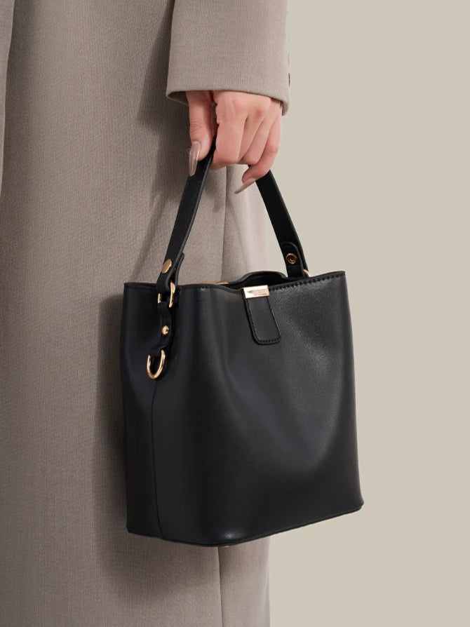 Bolsa Bucket Vintage - detalhe frontal