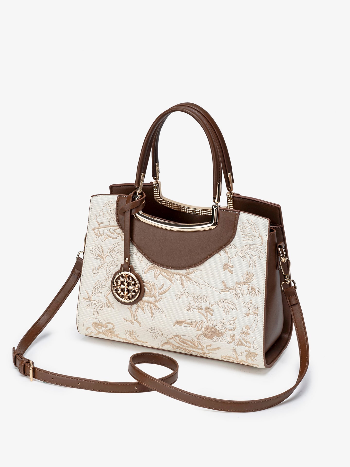 Bolsa Floral Retrô em Couro Vegano imagem 6