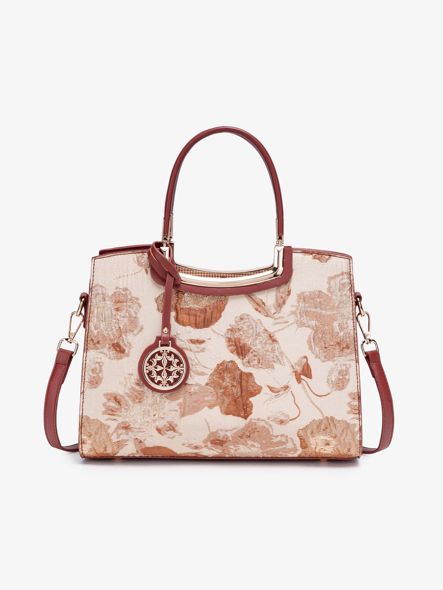 Bolsa Tote Floral Romance com Charm - vista principal