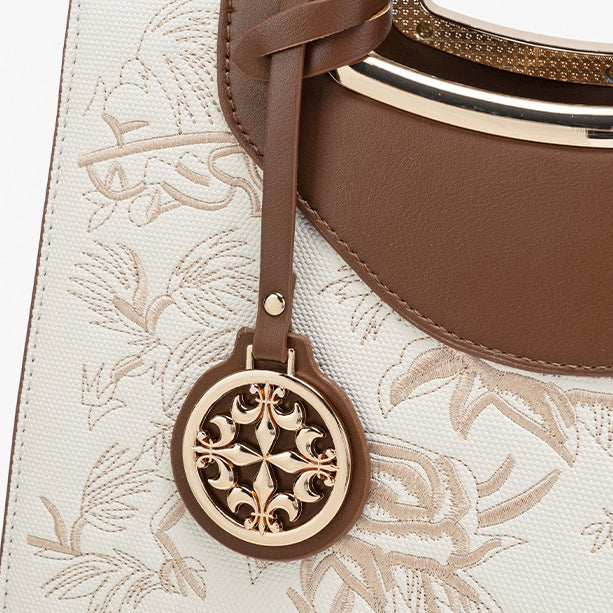 Bolsa Floral Retrô em Couro Vegano imagem 12