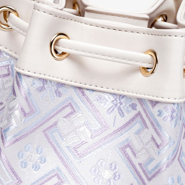 Bolsa Bucket Brocado Oriental com Tassel - imagem 14