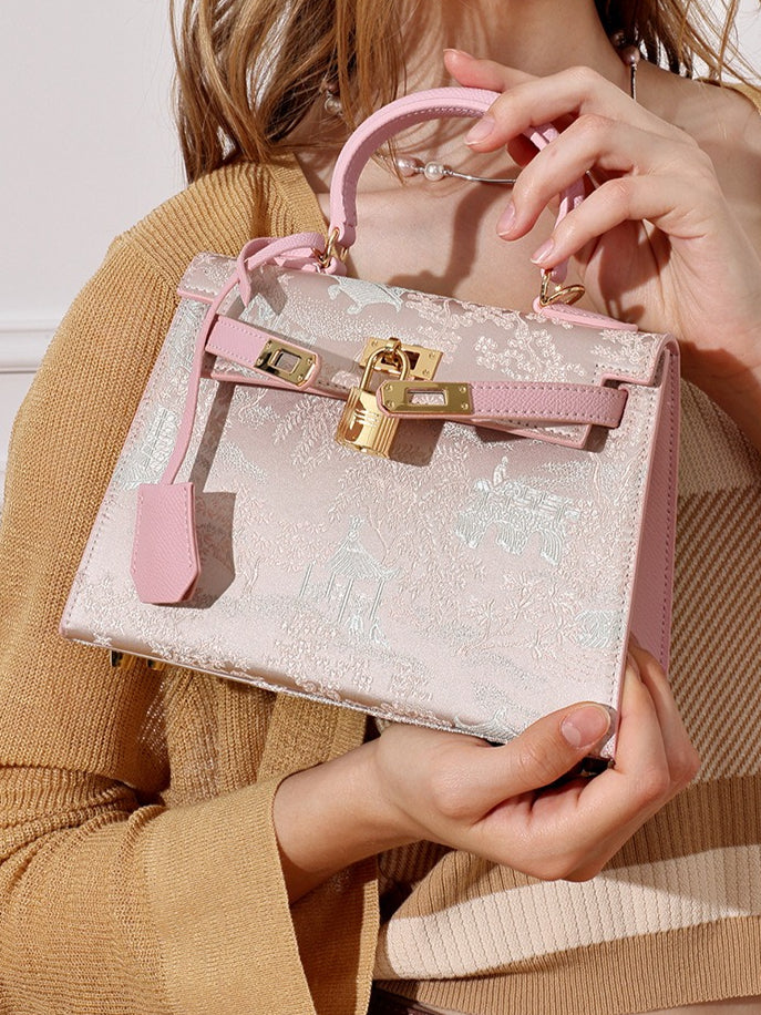 Bolsa Kelly Oriental em Couro com Charm - imagem 8