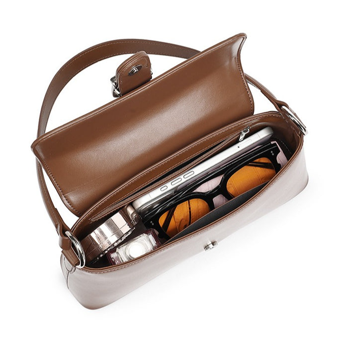 Bolsa Baguette Retrô em Couro - imagem 60