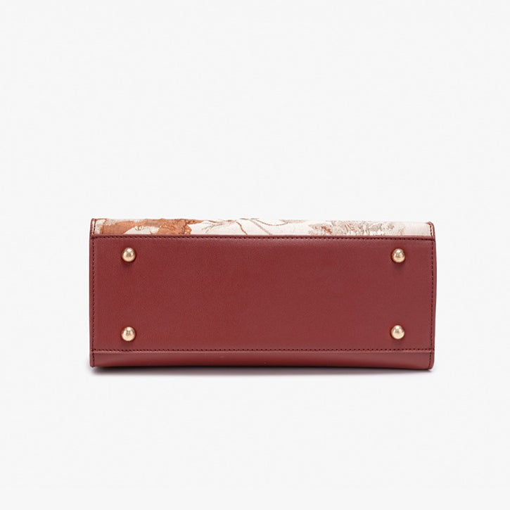 Bolsa Satchel Jacquard com Charm - imagem 11