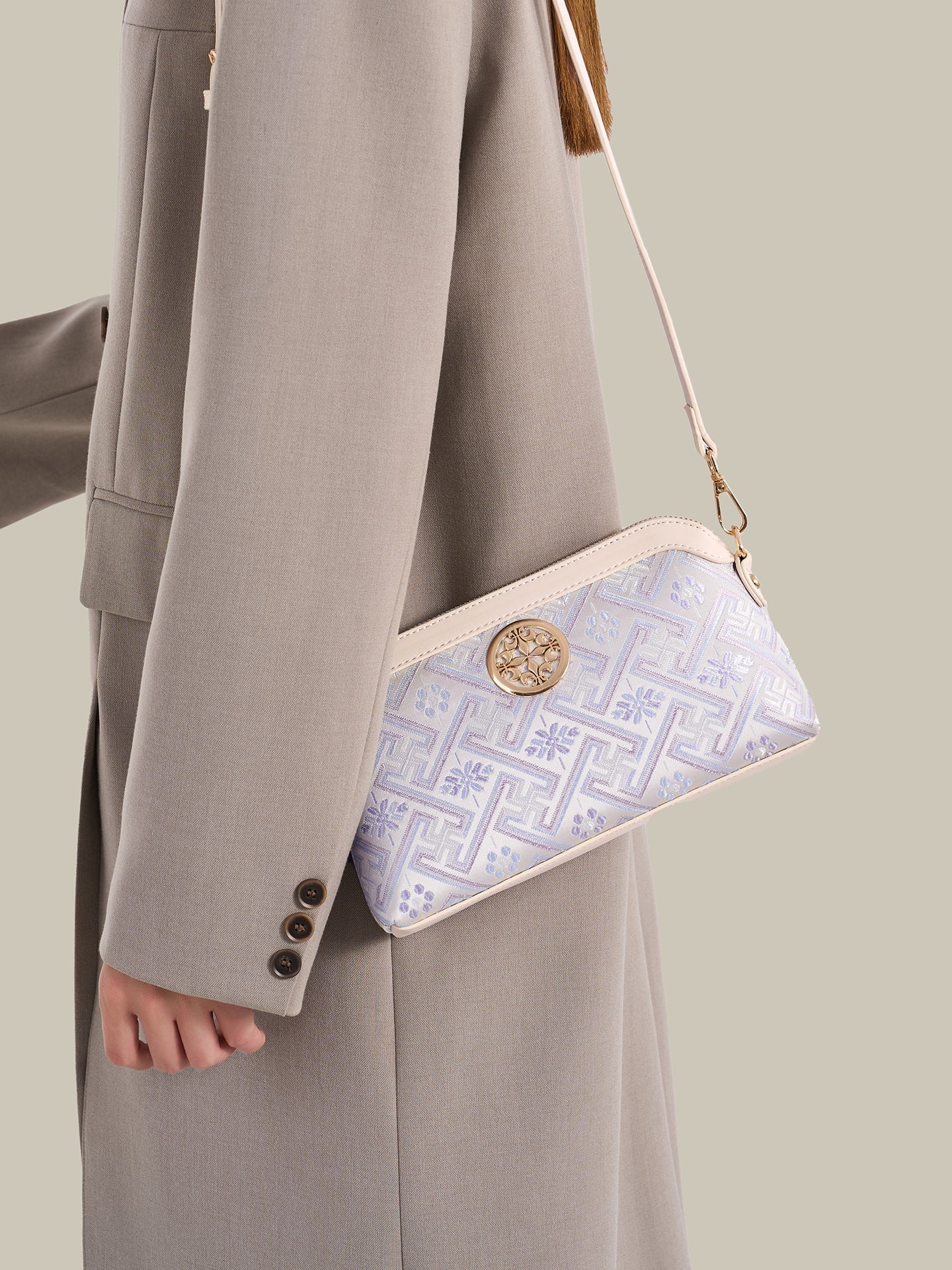 Bolsa Clutch Brocado Ethereal - vista interna