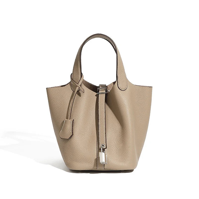 Bolsa Cesto Lumi com Fivela Prata - Amarelo