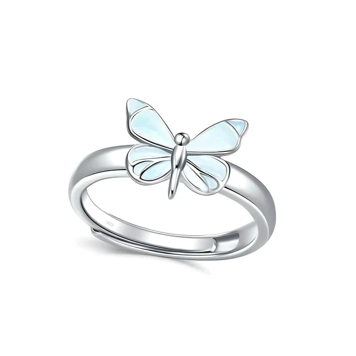 Anel Borboleta Aurora Brilhante