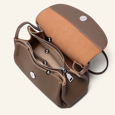 Bolsa Luna Elefante em couro transversal feminina imagem 8