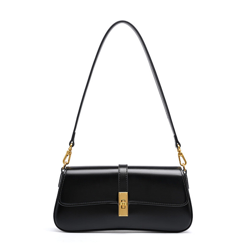 Bolsa Viena Baguete em couro vintage feminina imagem 6