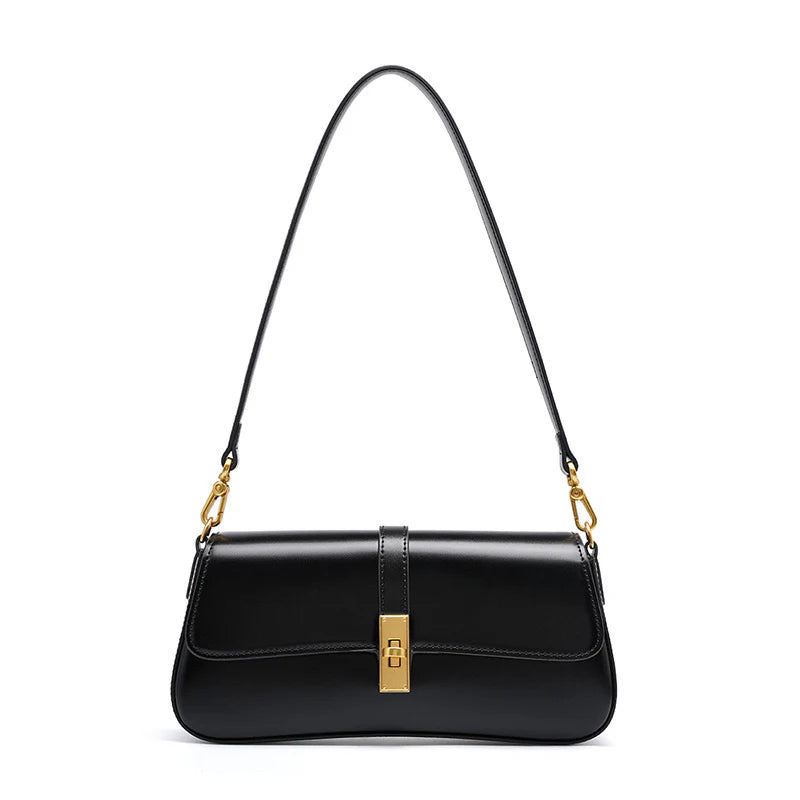 Bolsa Baguette Couro Luna Transversal - Vinho