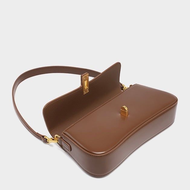 Bolsa Viena Baguete em couro vintage feminina imagem 14