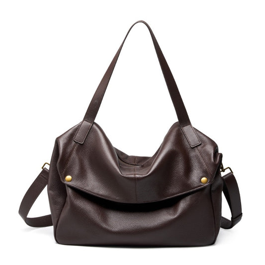Bolsa tote Serena em couro macio com design minimalista