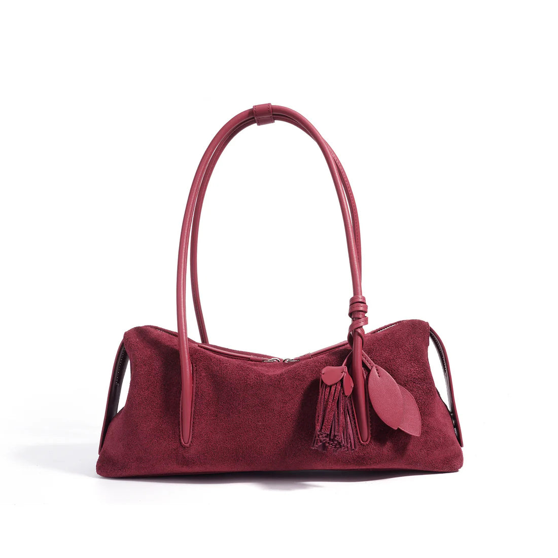 Bolsa Nuvem de Ombro com Tassel - Vermelho Angola