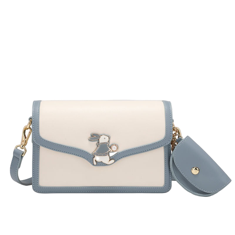Bolsa Lara Coelha Quadrada Pequena na cor Branco Creme, foto do produto 1