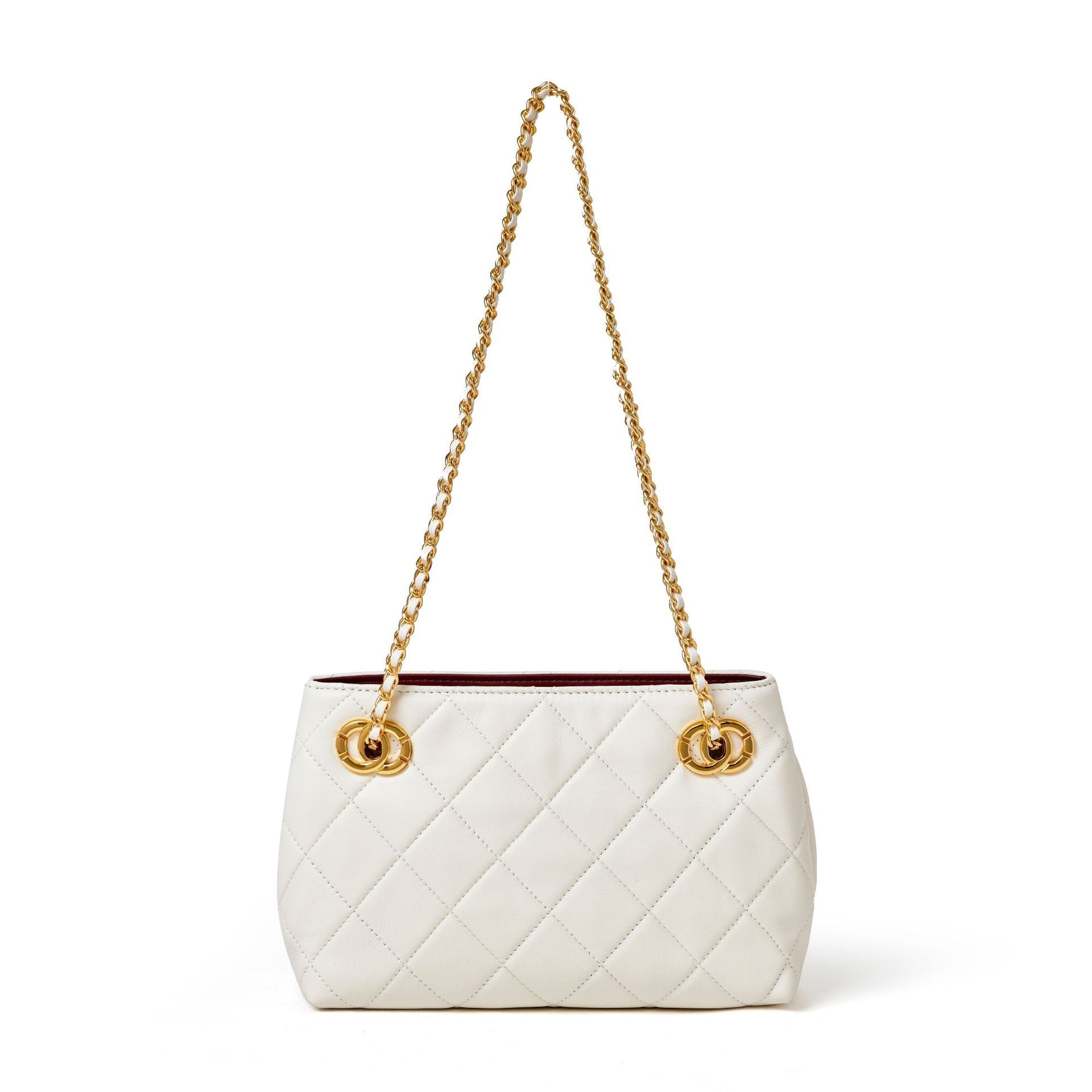 Bolsa Mini Tote Matelassê em Couro - detalhe frontal