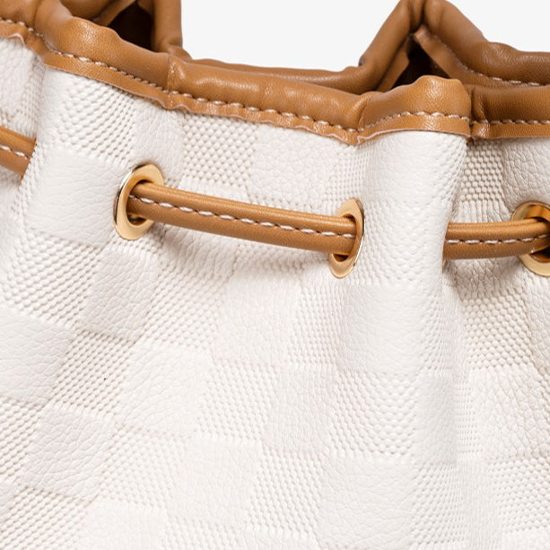 Bolsa Bucket Xadrez Vintage com Charm - imagem 14