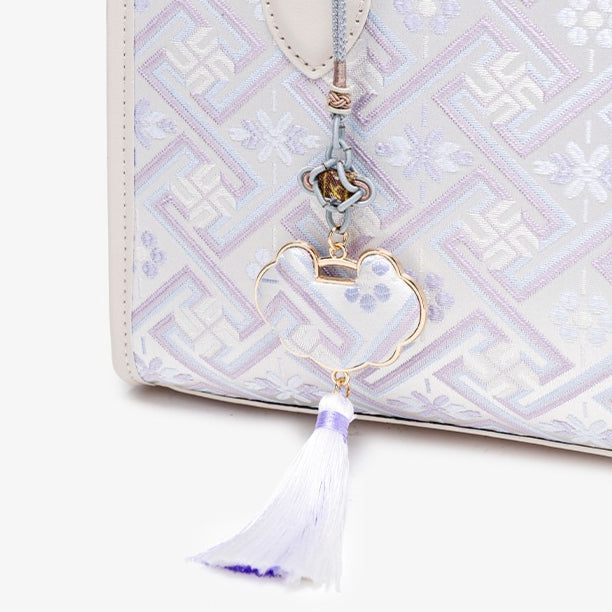 Bolsa Mini Tote Lavanda com Tassel - imagem 13