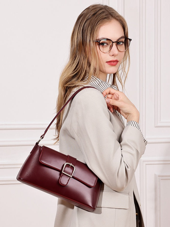 Bolsa Baguette Retrô em Couro - imagem 44