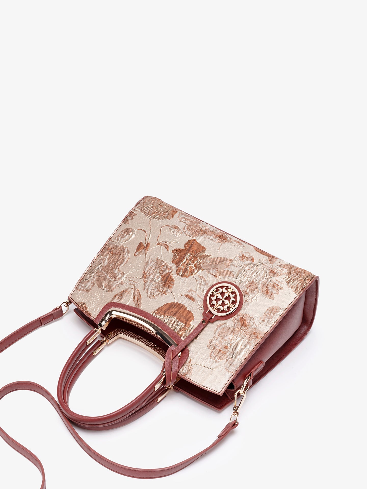 Bolsa Tote Floral Romance com Charm - imagem 8