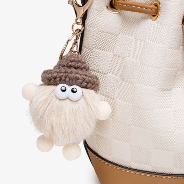Bolsa Bucket Xadrez Vintage com Charm - imagem 12