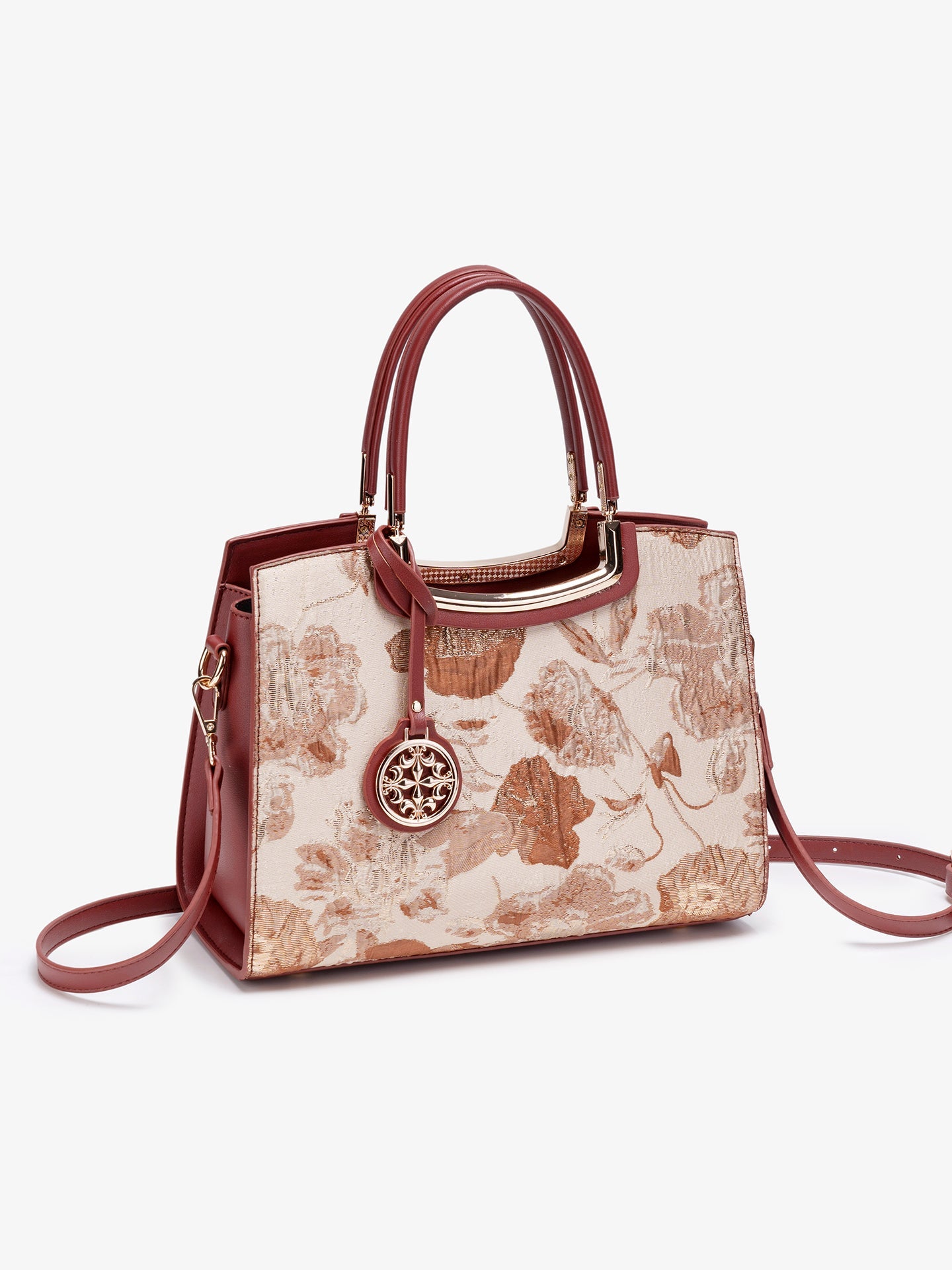 Bolsa Tote Floral Romance com Charm - imagem 7