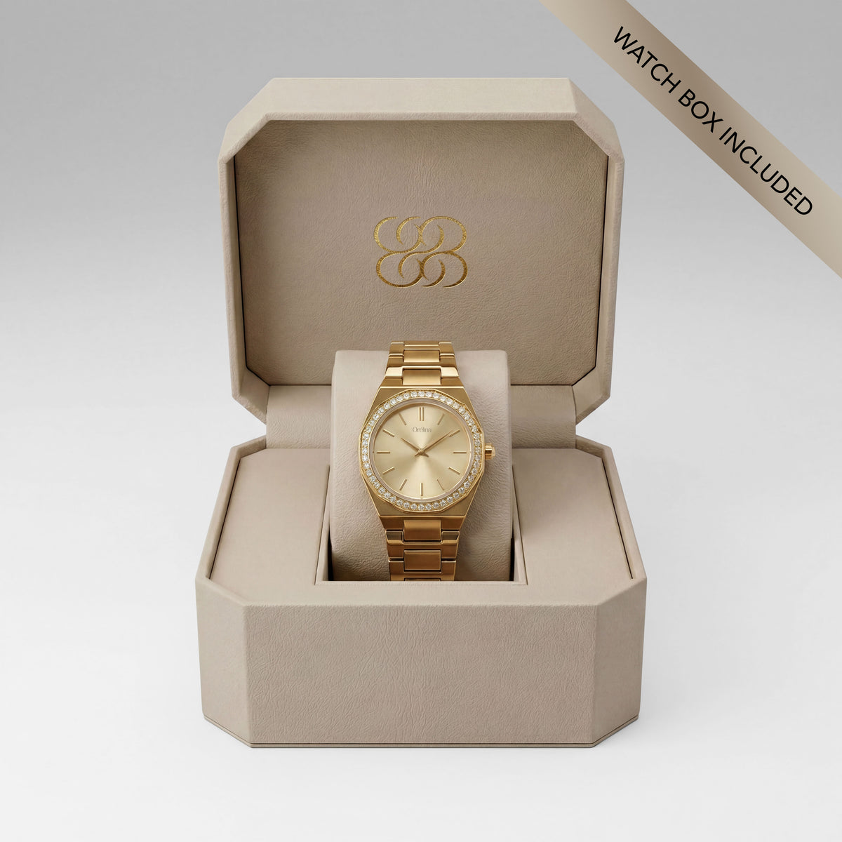 Relógio Isadora Slim Feminino em aço inoxidável, foto de detalhe