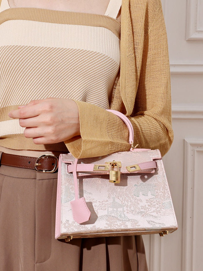Bolsa Kelly Oriental em Couro com Charm - imagem 9