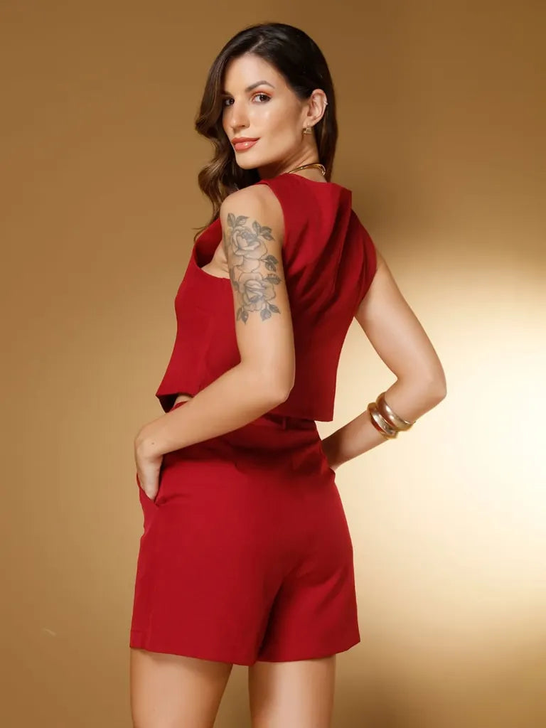 Conjunto Valentina detalhe - Conjunto Feminino Vevyni