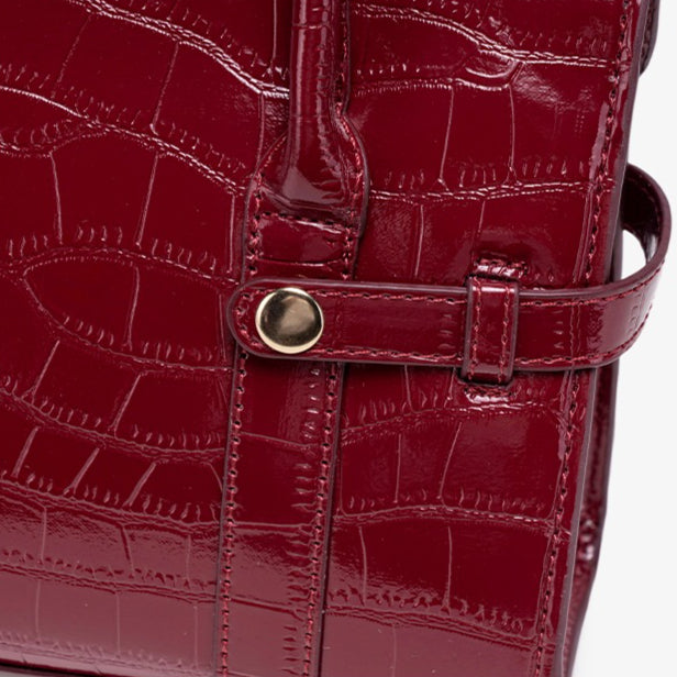 Bolsa Satchel Croco Verniz com Lenço - imagem 15