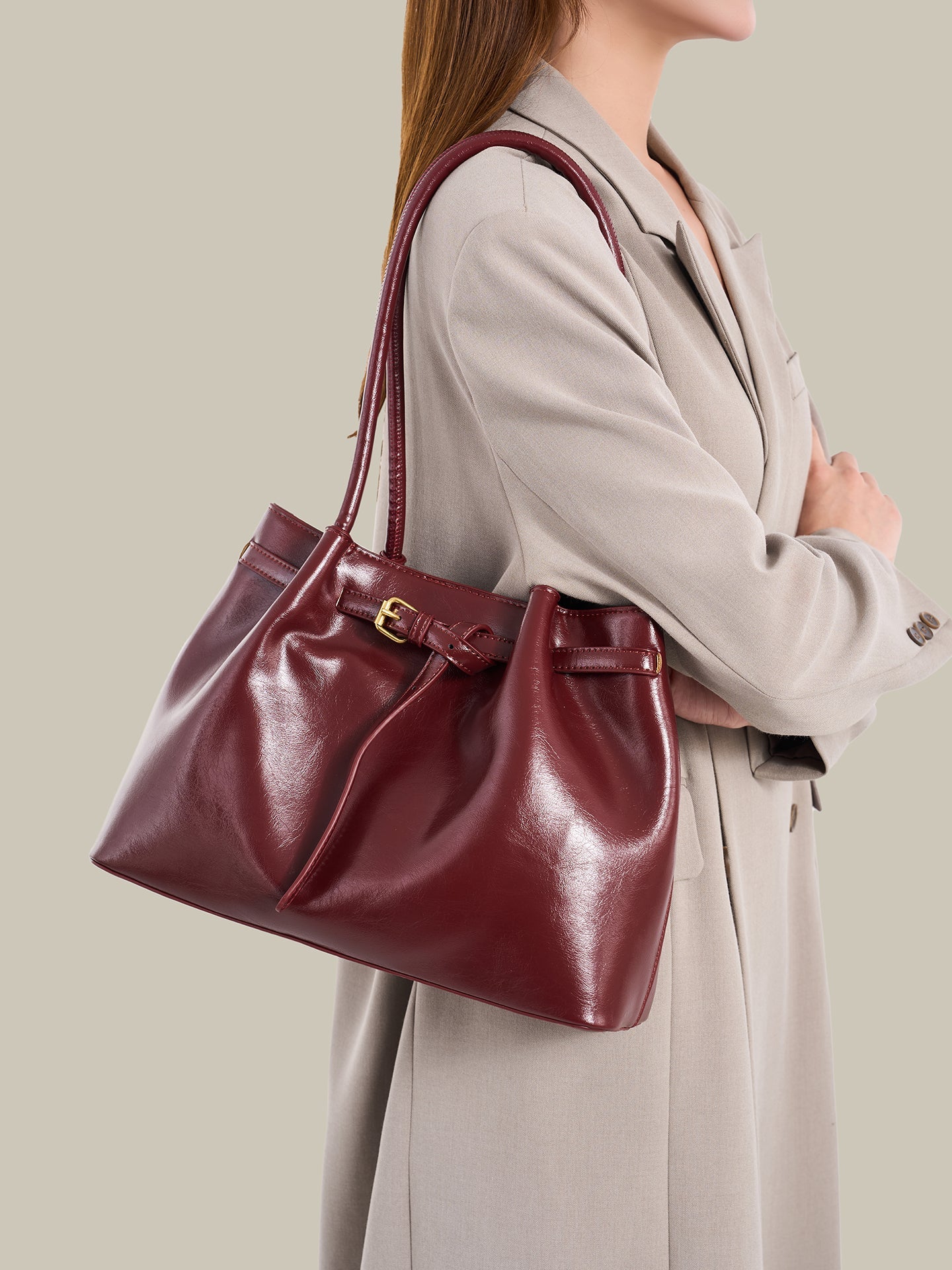 Bolsa Tote Minimalista Verniz - vista interna