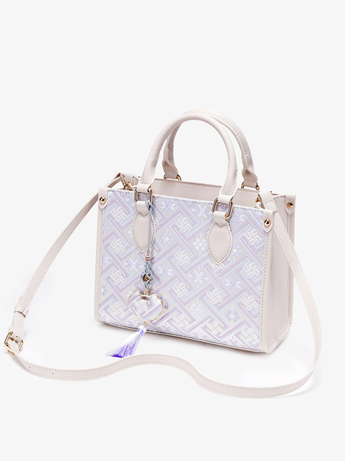 Bolsa Mini Tote Lavanda com Tassel - imagem 7