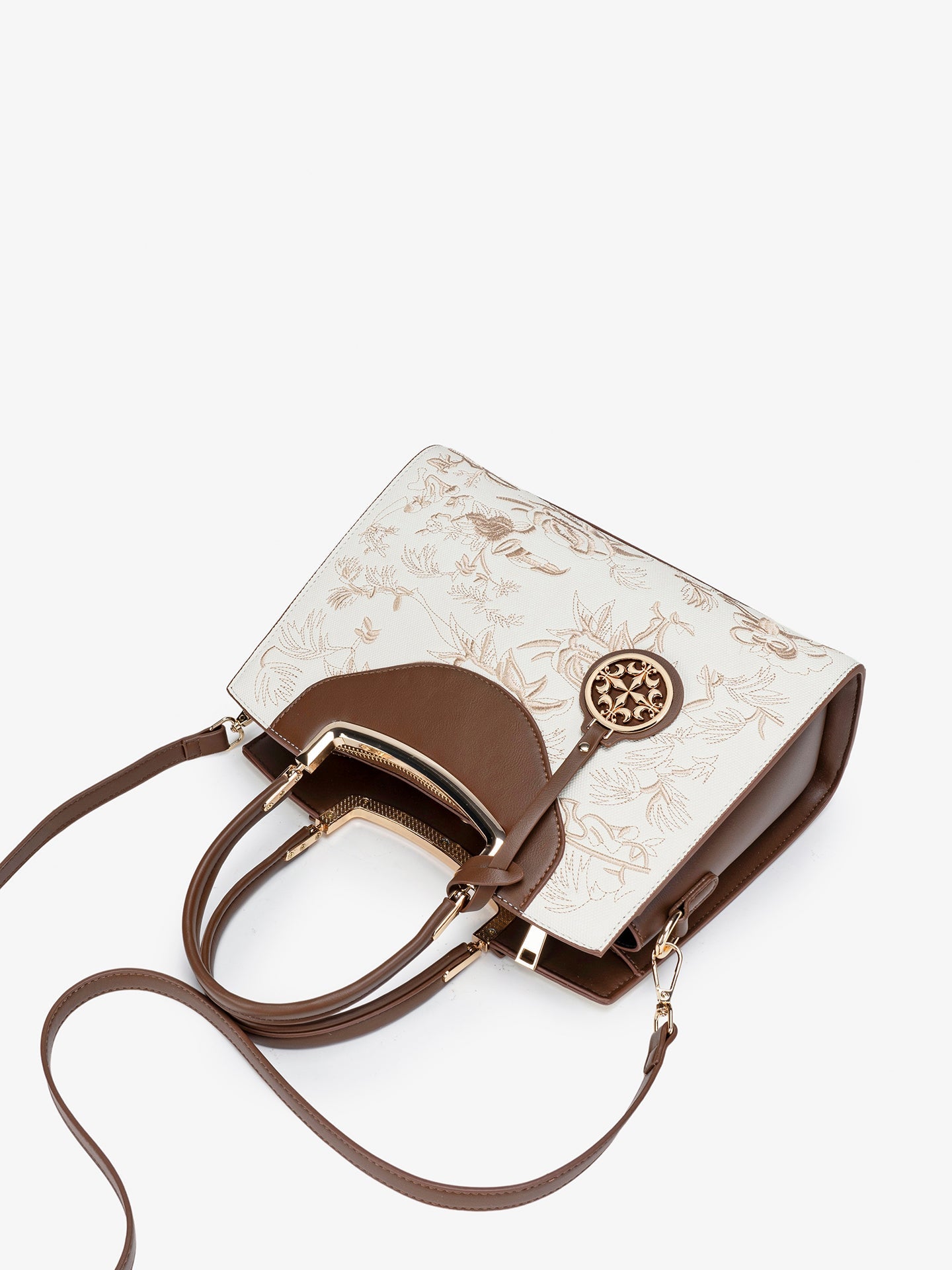 Bolsa Floral Retrô em Couro Vegano imagem 8