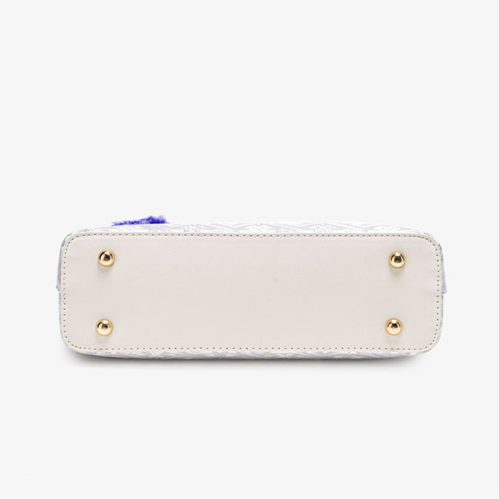 Bolsa Tote Brocado Lavanda com Tassel - imagem 12