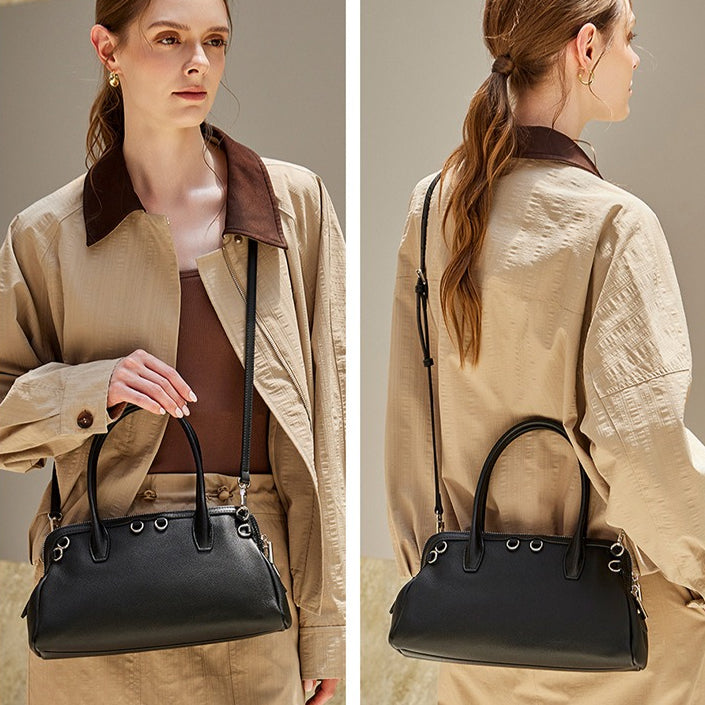Bolsa Boston Definida em Couro - imagem 13