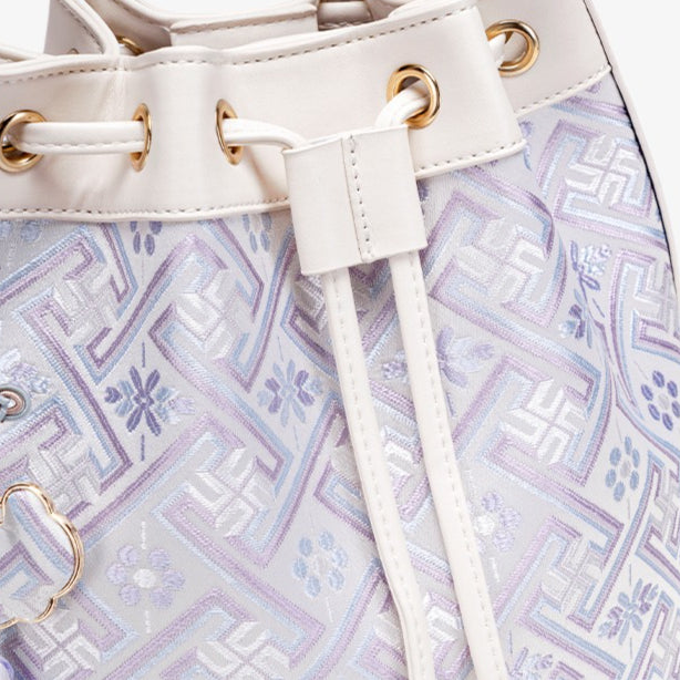 Bolsa Bucket Brocado Oriental com Tassel - imagem 16