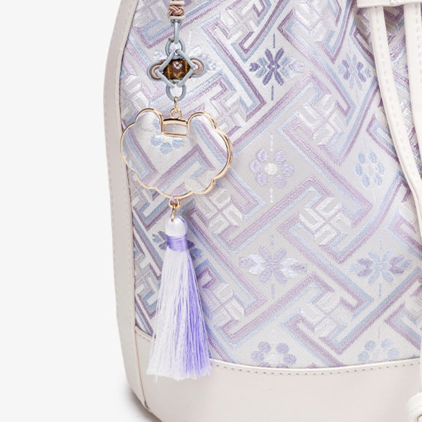 Bolsa Bucket Brocado Oriental com Tassel - imagem 15
