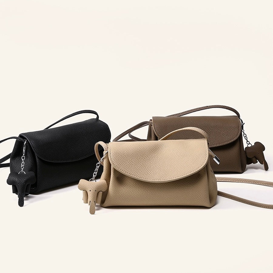 Bolsa Luna Elefante em couro transversal feminina imagem 2