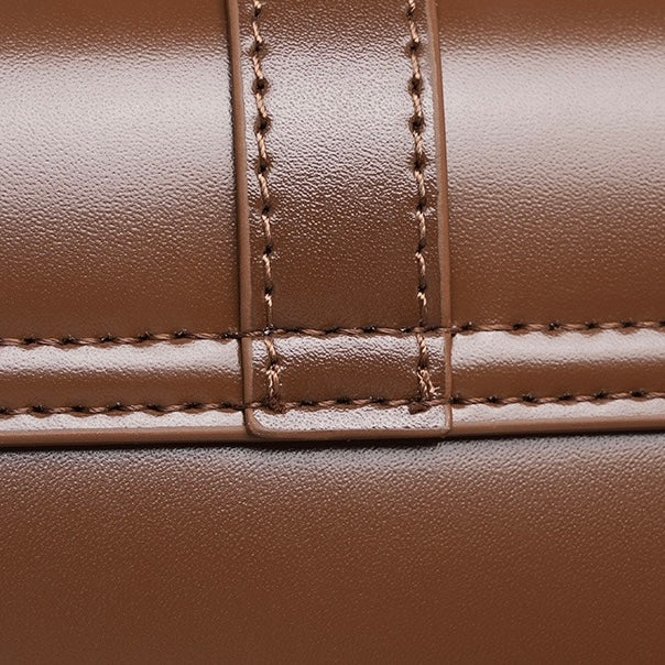 Bolsa Viena Baguete em couro vintage feminina imagem 9