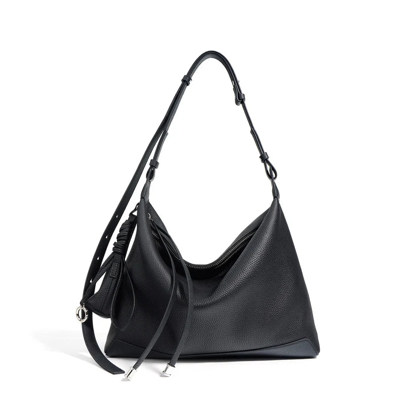 Bolsa Amora Tote em Couro Minimalista - Roxo