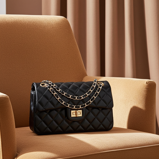 Bolsa feminina Amélie com textura matelassê e design elegante