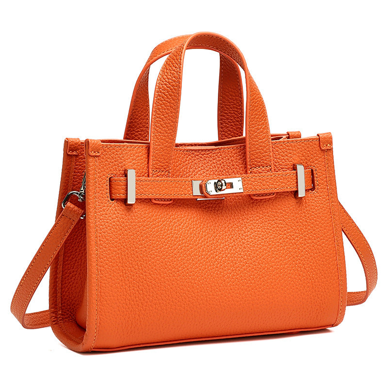 Bolsa Kelly Minimalista em Couro Texturizado - vista interna