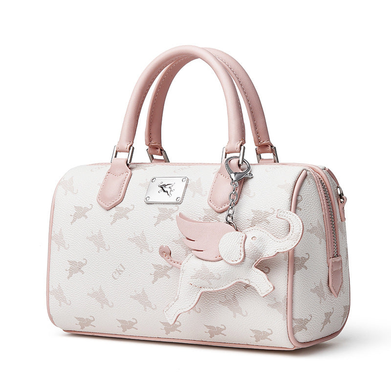 Bolsa Boston Éléphant Monograma - detalhe frontal