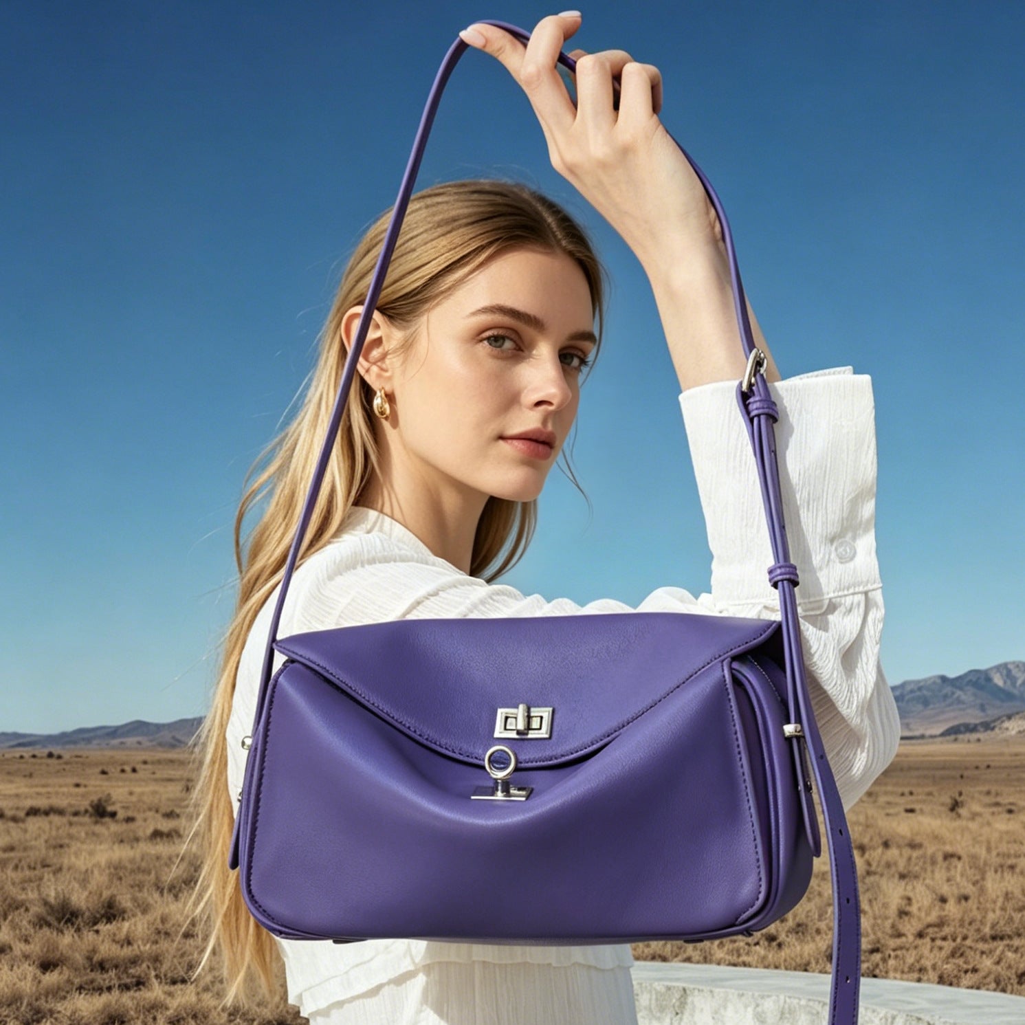 Bolsa Envelope Amélie em Couro - imagem 25