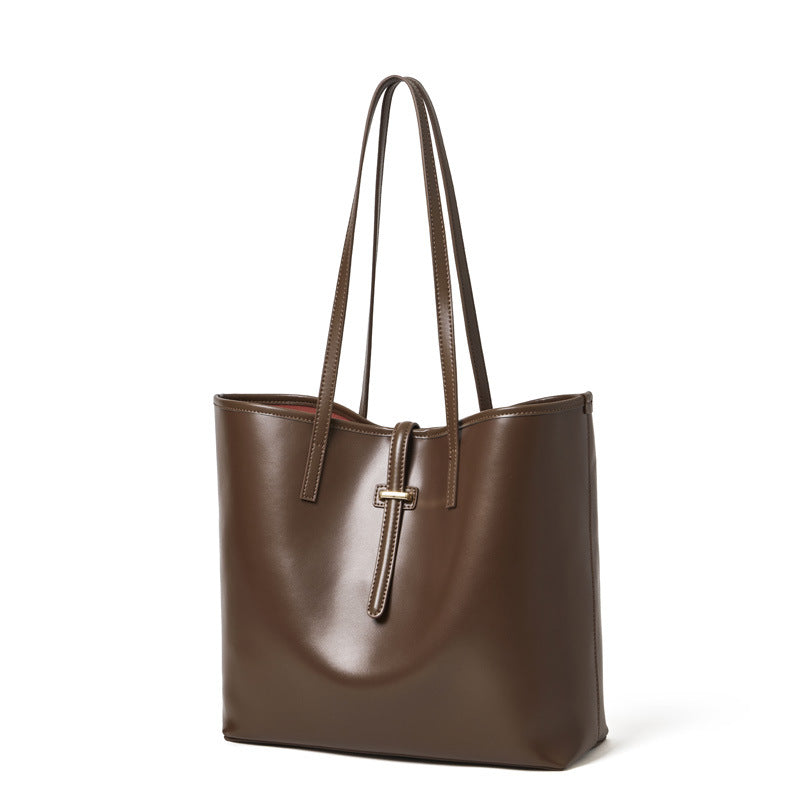Bolsa Tote Helena em Couro - detalhe frontal