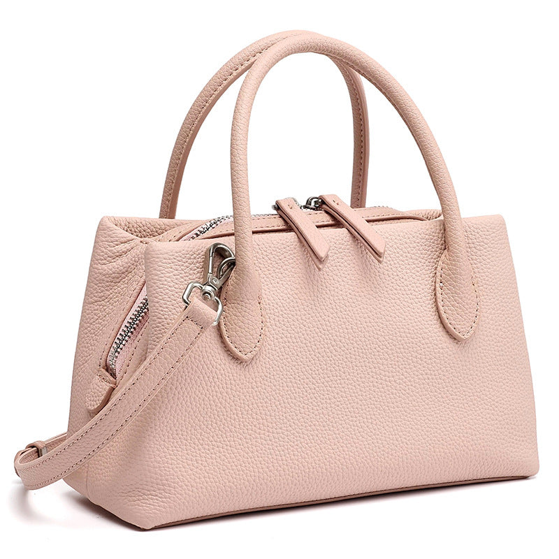 Bolsa Mini Tote Vintage em Couro Texturizado - vista principal
