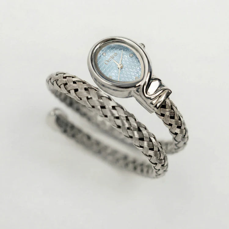 Relógio feminino minimalista Estelle com pulseira de aço inoxidável e caixa redonda de 28mm. Relógio analógico a quartzo resistente à água 3 ATM.