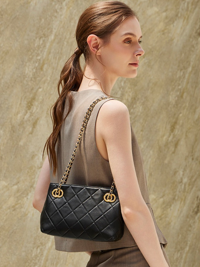 Bolsa Mini Tote Matelassê em Couro - imagem 12
