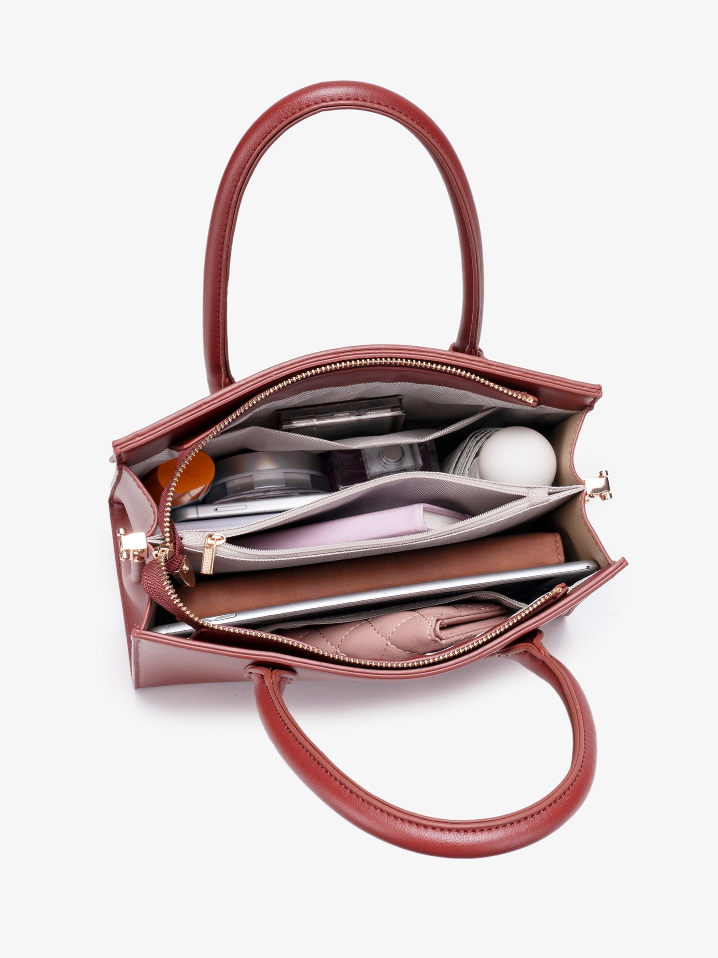 Bolsa Satchel Jacquard com Charm - imagem 9