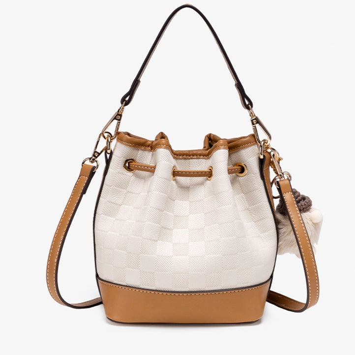 Bolsa Bucket Xadrez Vintage com Charm - imagem 10